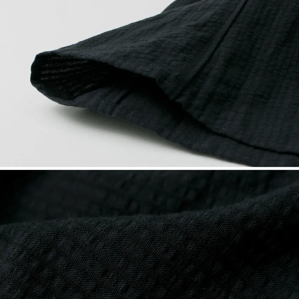 FUJITO Jackets^/ N.O.UN Jacket Cotton Linen Seersucker navy