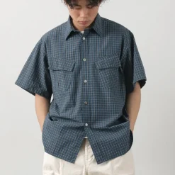 FUJITO Shirts^/ Short Sleeve Fatigue Shirt navy