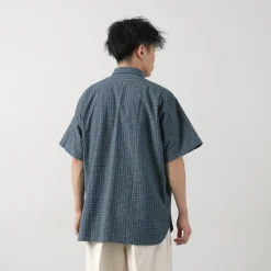 FUJITO Shirts^/ Short Sleeve Fatigue Shirt navy