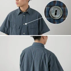 FUJITO Shirts^/ Short Sleeve Fatigue Shirt navy