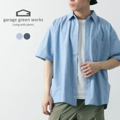 GARAGE GREEN WORKS Shirts^/ Half Sleeve Dungaree Shirt