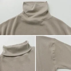GICIPI Knits^/ SCIMMIA Mockneck Ribbed Long Sleeve Milano Rib Knit Sewn