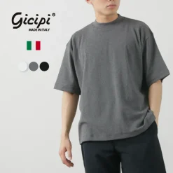 GICIPI T-Shirts^/ VONGOLA Mock Neck Relaxed Fit Milled T-Shirt