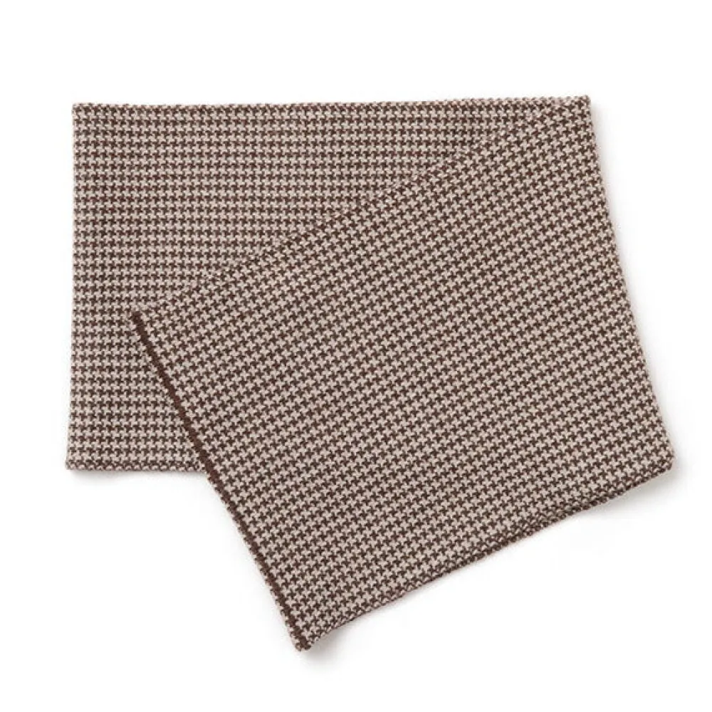 GILBERT WILSON OF HA Scarfs^/ Staggered Check Merino Wool Snood