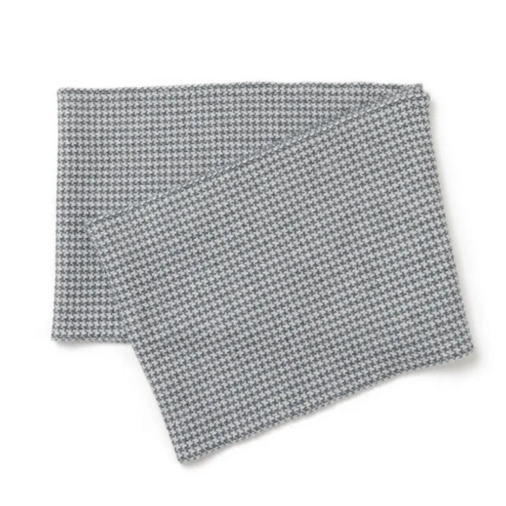 GILBERT WILSON OF HA Scarfs^/ Staggered Check Merino Wool Snood