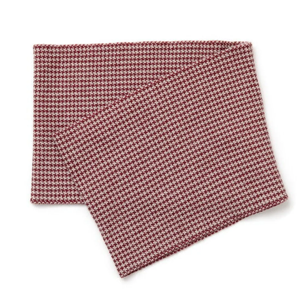 GILBERT WILSON OF HA Scarfs^/ Staggered Check Merino Wool Snood