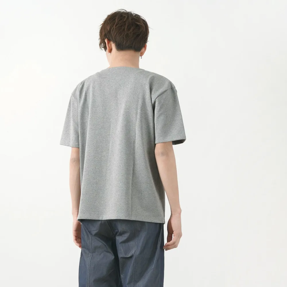 GLACON T-Shirts^/ Solid colour Boat neck Big shirt