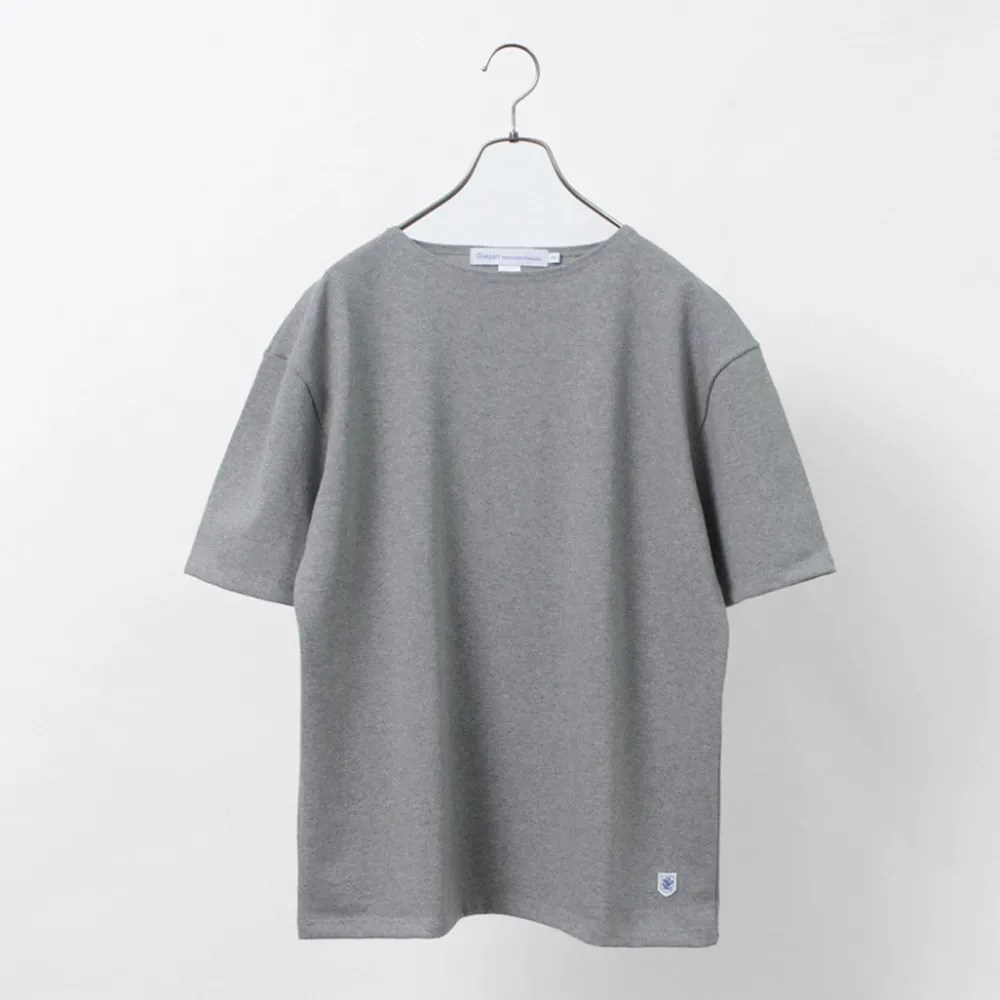GLACON T-Shirts^/ Solid colour Boat neck Big shirt