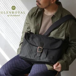 GLENROYAL Shoulder Bags^/ Flap Shoulder Bag Nylon Tussah black