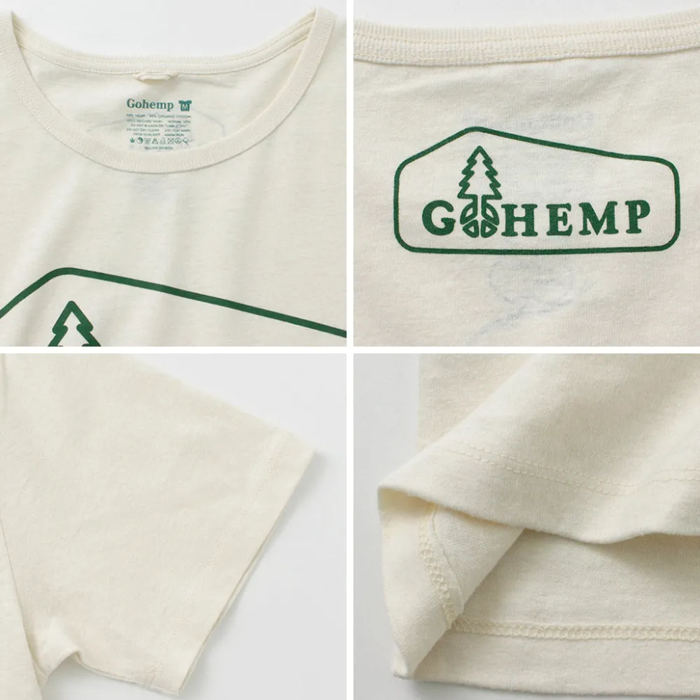 GOHEMP T-Shirts^/ Box Logo Basic Short Sleeve T-Shirt
