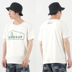 GOHEMP T-Shirts^/ Box Logo Basic Short Sleeve T-Shirt