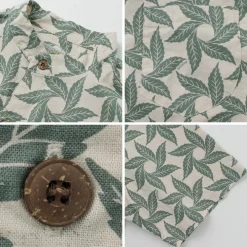 GOHEMP Shirts^/ Collarless Short Sleeve Shirt Tornado Print