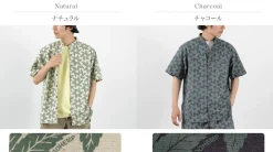 GOHEMP Shirts^/ Collarless Short Sleeve Shirt Tornado Print
