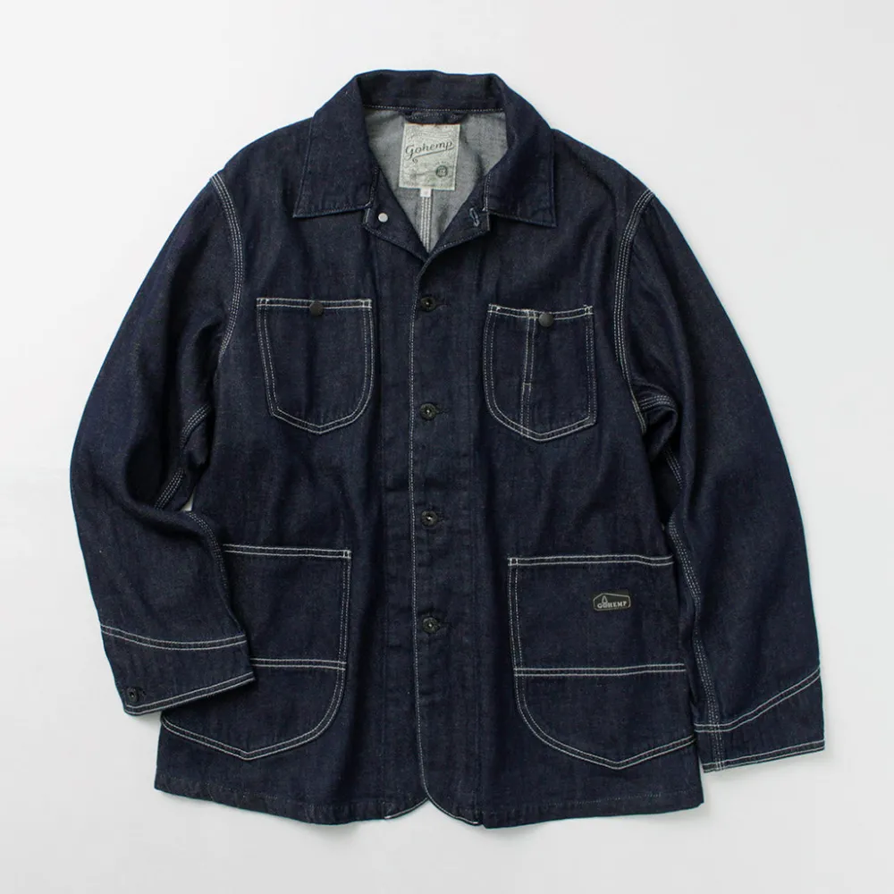 GOHEMP Jackets^/ Coverall Jacket navy