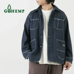 GOHEMP Jackets^/ Coverall Jacket navy