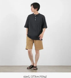GOHEMP T-Shirts^/ Henley PK Short Sleeve Shirt