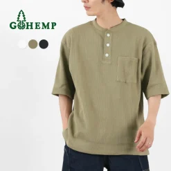 GOHEMP T-Shirts^/ Henley PK Short Sleeve Shirt