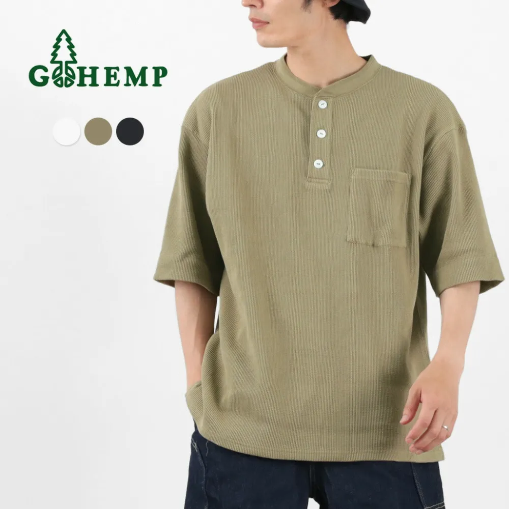 GOHEMP T-Shirts^/ Henley PK Short Sleeve Shirt