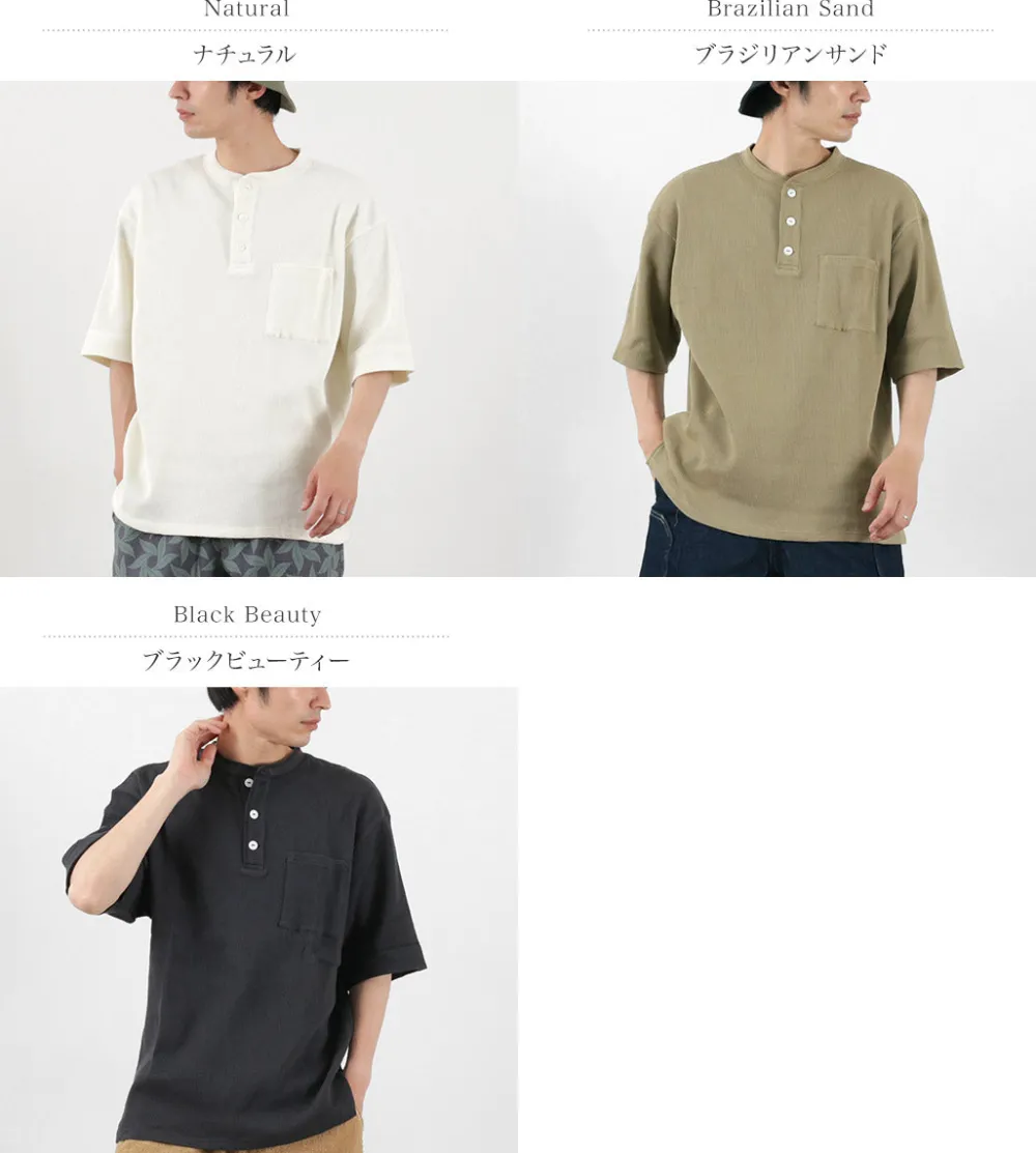 GOHEMP T-Shirts^/ Henley PK Short Sleeve Shirt