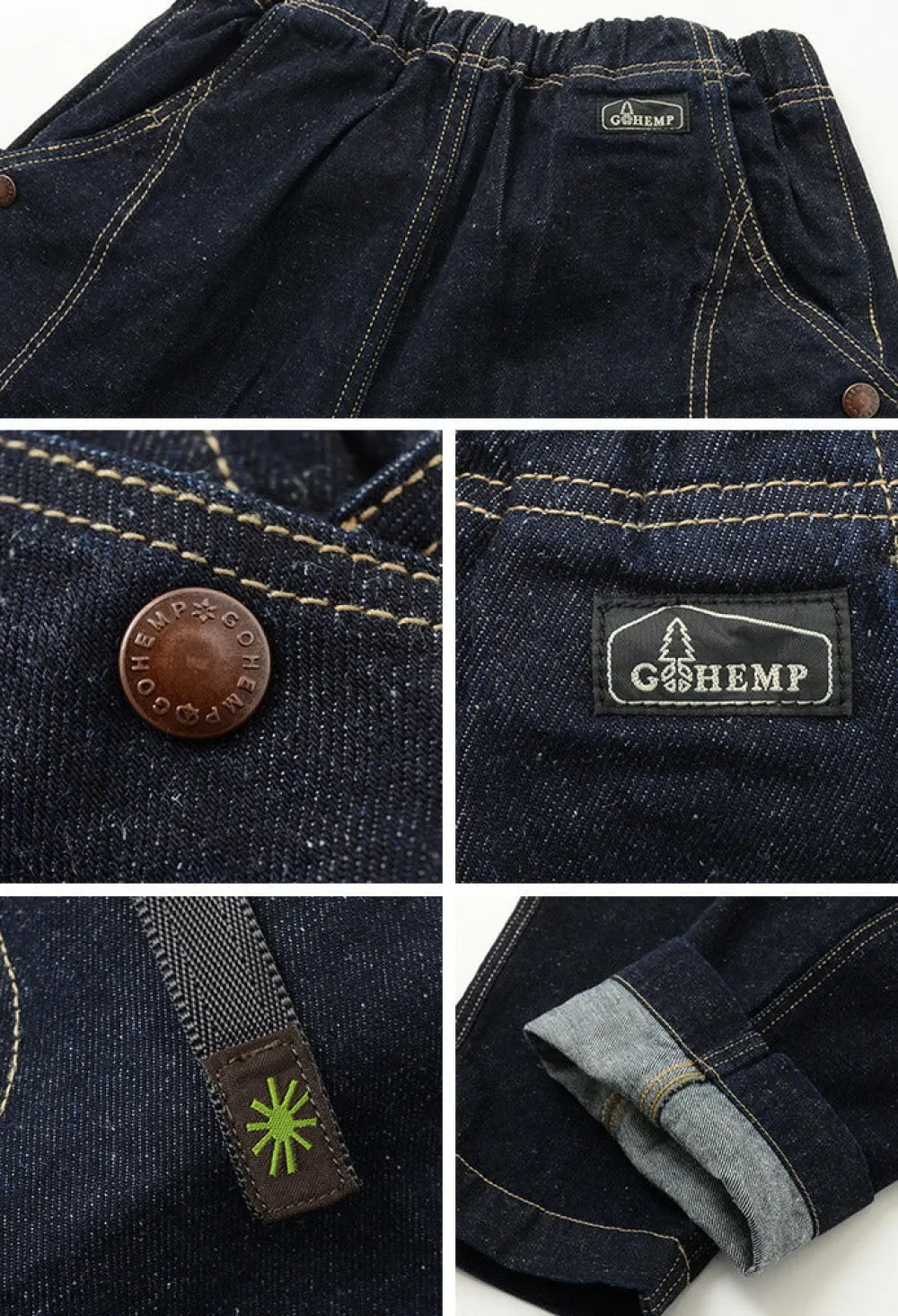 GOHEMP Jeans^/ High Explorer Pants 12oz Hemp Cotton Denim one-wash