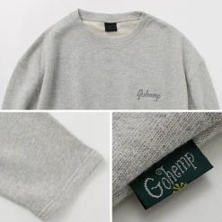 GOHEMP Sweatshirts^/ Loose Round 7/10 Sleeve Light Ounce Sweat T-Shirt gray