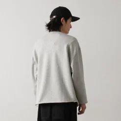 GOHEMP Sweatshirts^/ Loose Round 7/10 Sleeve Light Ounce Sweat T-Shirt gray