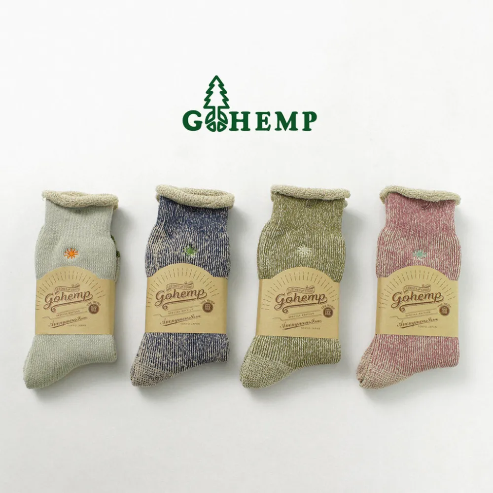 GOHEMP Socks^/ Low Gauge Pile Crew Socks