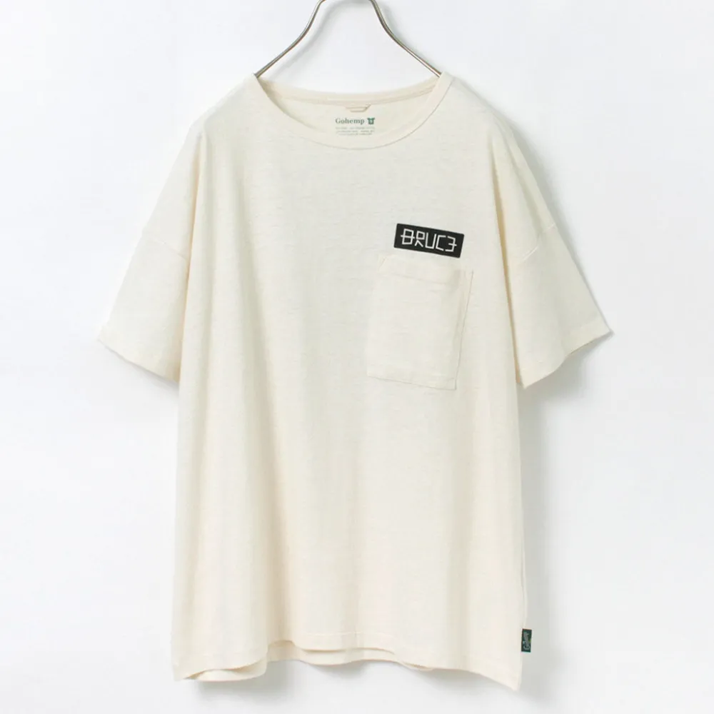 GOHEMP T-Shirts^/ NC Mono Tone Wide Poket Tee