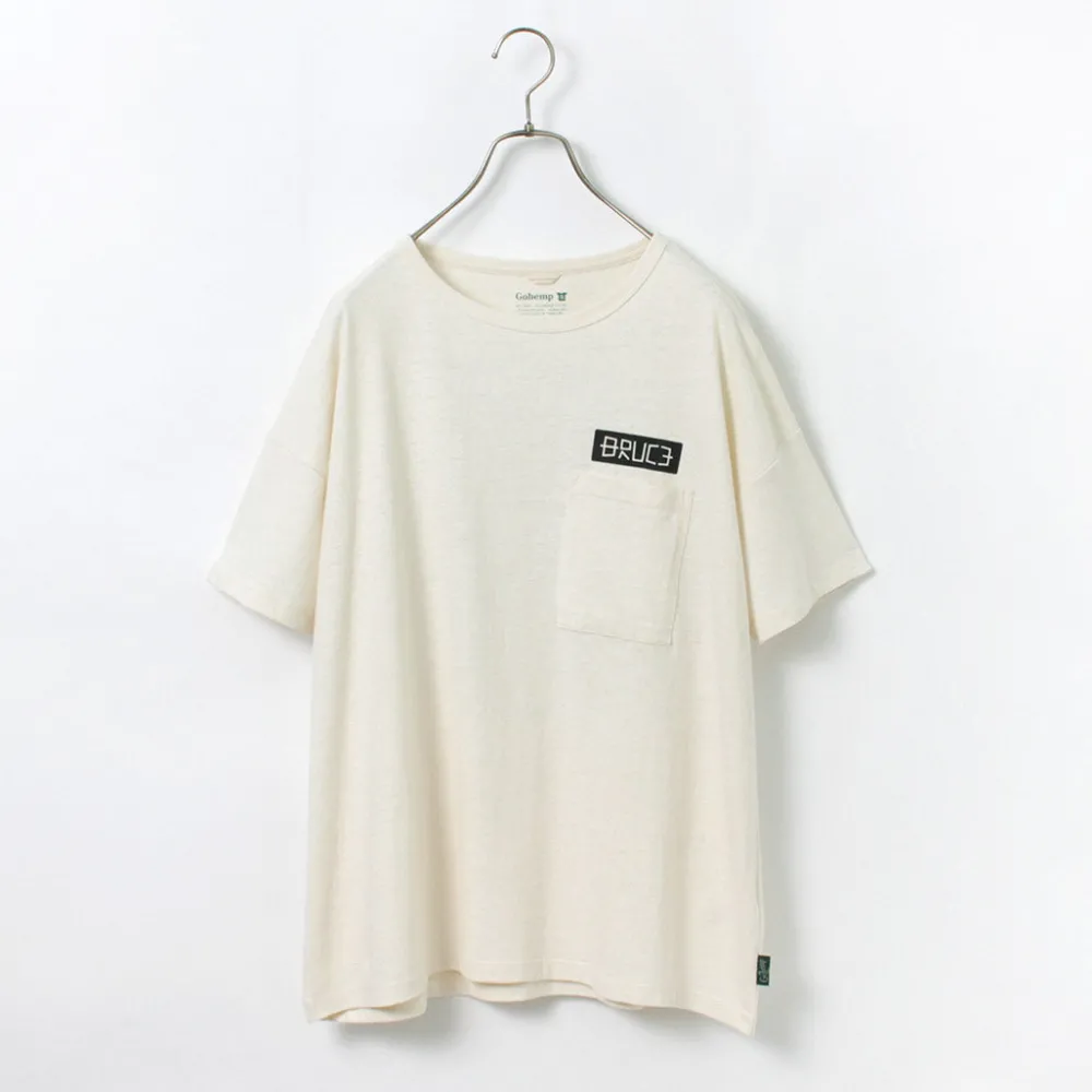 GOHEMP T-Shirts^/ NC Mono Tone Wide Poket Tee