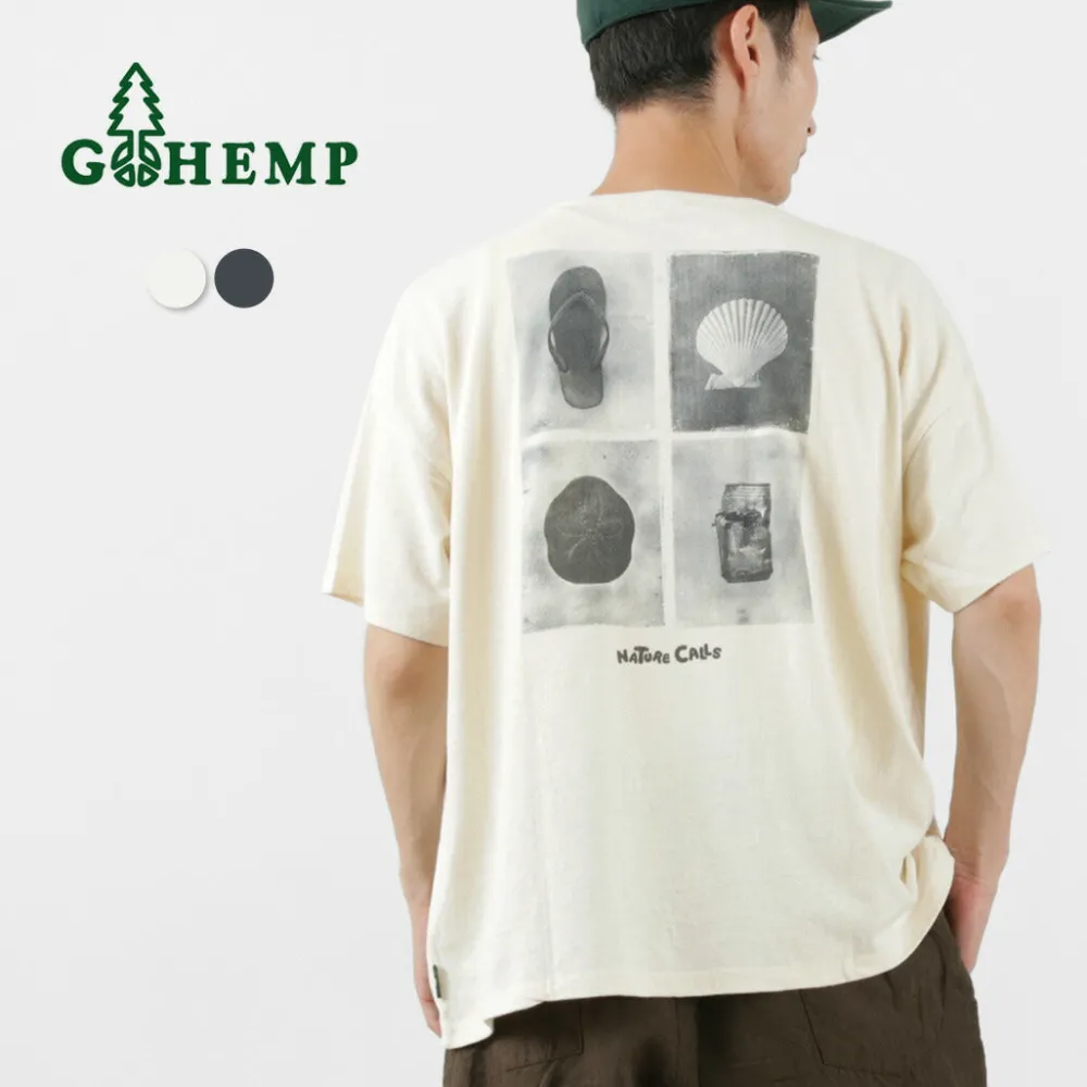 GOHEMP T-Shirts^/ NC Mono Tone Wide Poket Tee