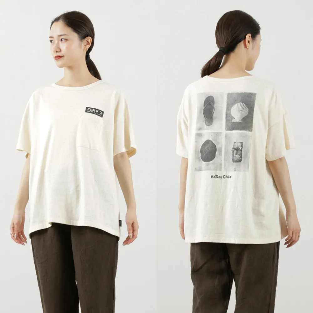 GOHEMP T-Shirts^/ NC Mono Tone Wide Poket Tee