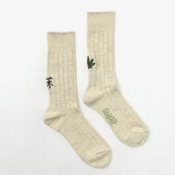 GOHEMP Socks^/ Souvenir Emblem Crew Socks