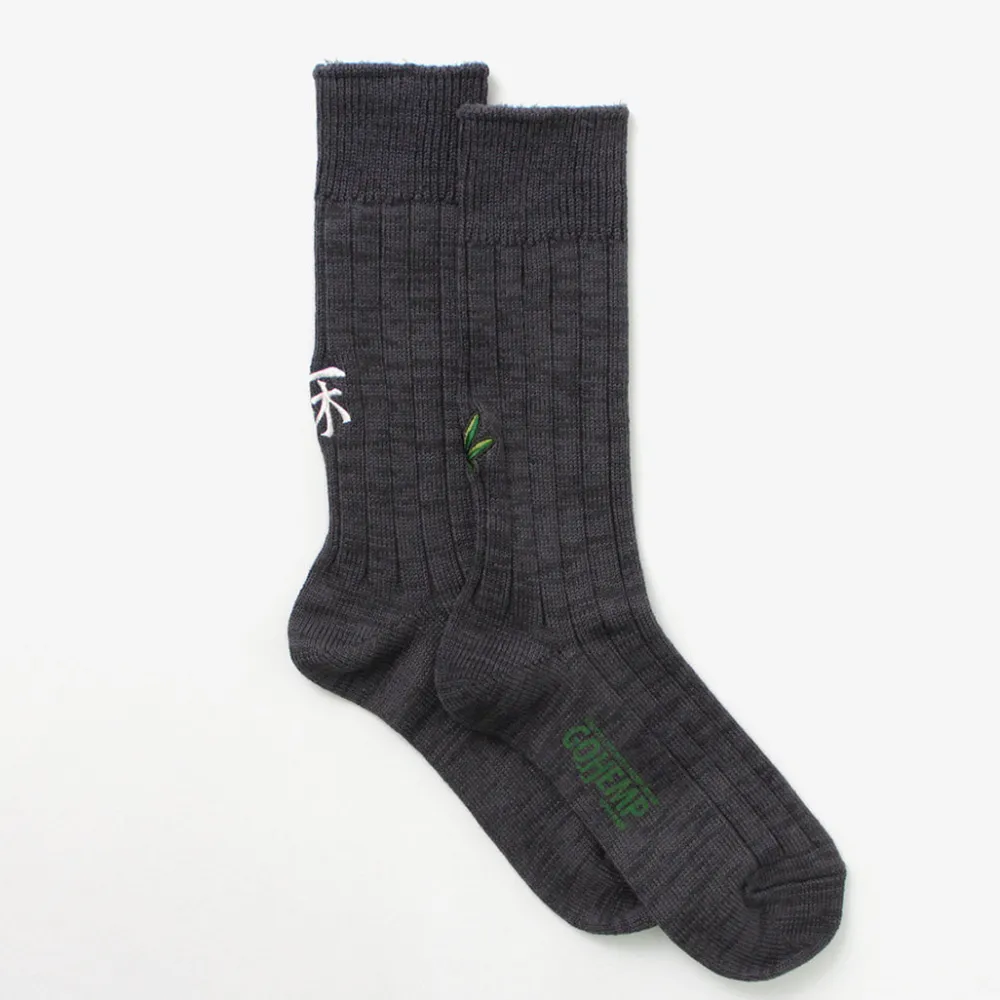 GOHEMP Socks^/ Souvenir Emblem Crew Socks
