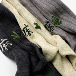 GOHEMP Socks^/ Souvenir Emblem Crew Socks