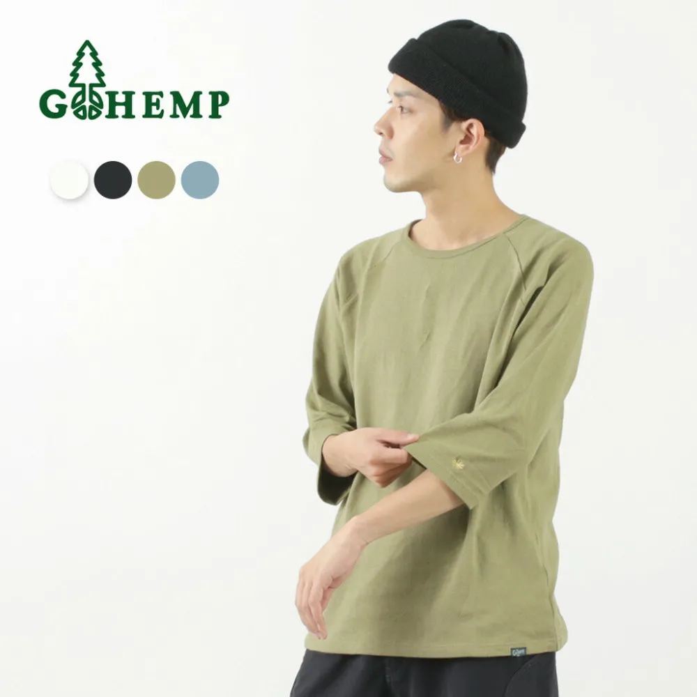 GOHEMP T-Shirts^/ Sunblend warmer Baseball sleeve crew t-shirt