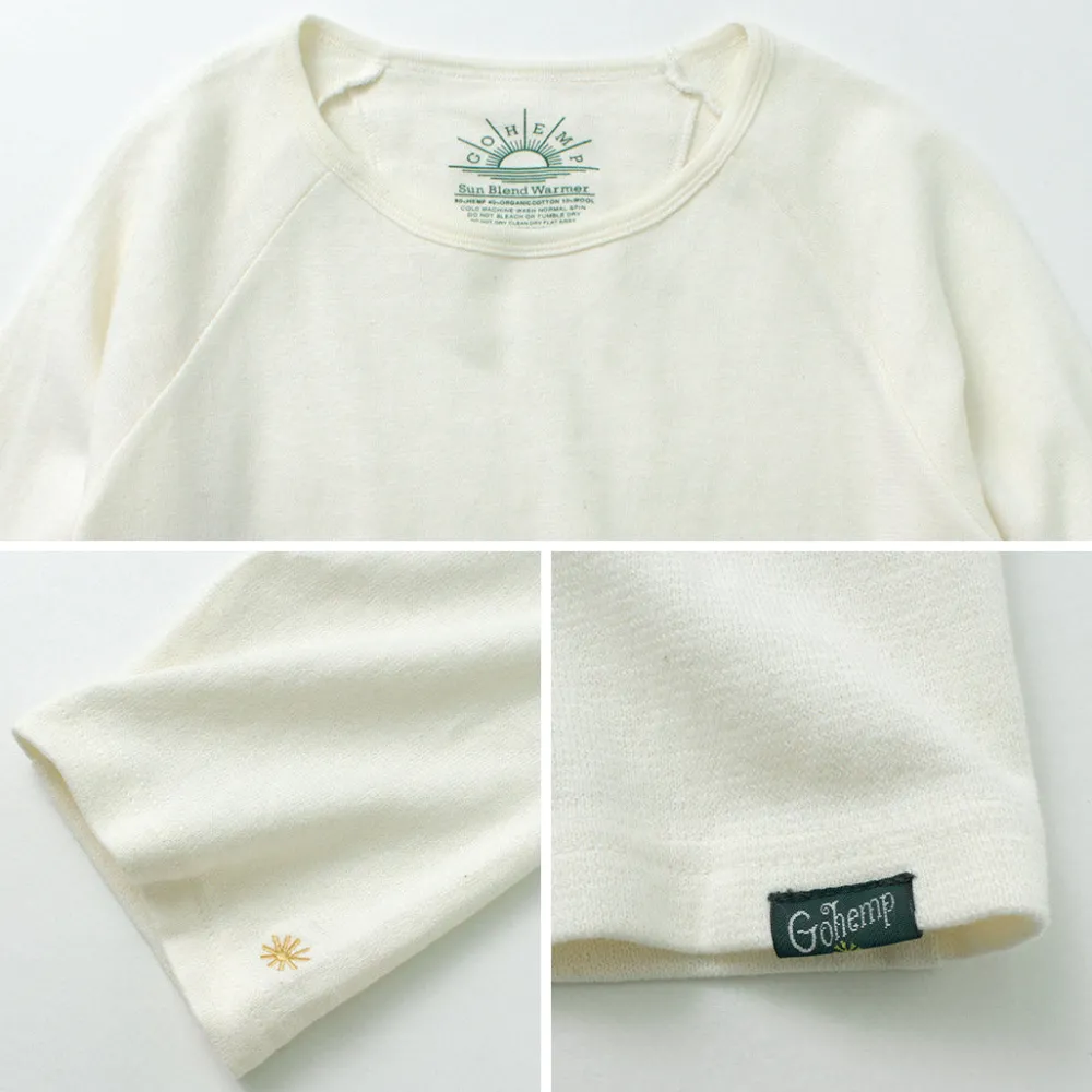 GOHEMP T-Shirts^/ Sunblend warmer Baseball sleeve crew t-shirt