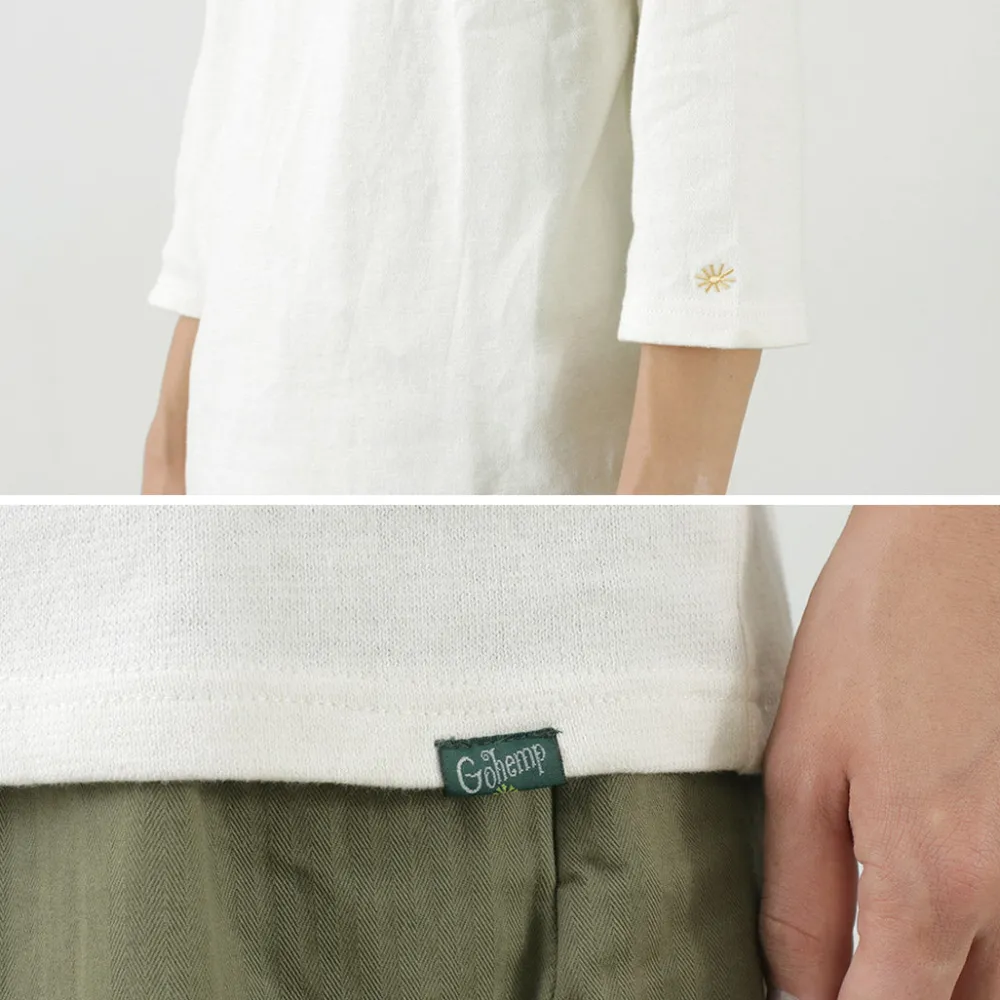 GOHEMP T-Shirts^/ Sunblend warmer Baseball sleeve crew t-shirt