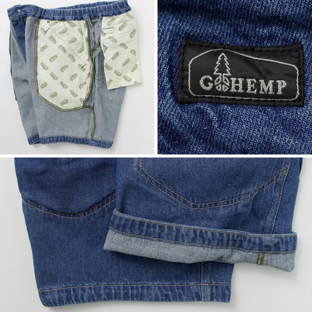 GOHEMP Shorts^/ Traveler Easy Shorts Used Wash lightblue