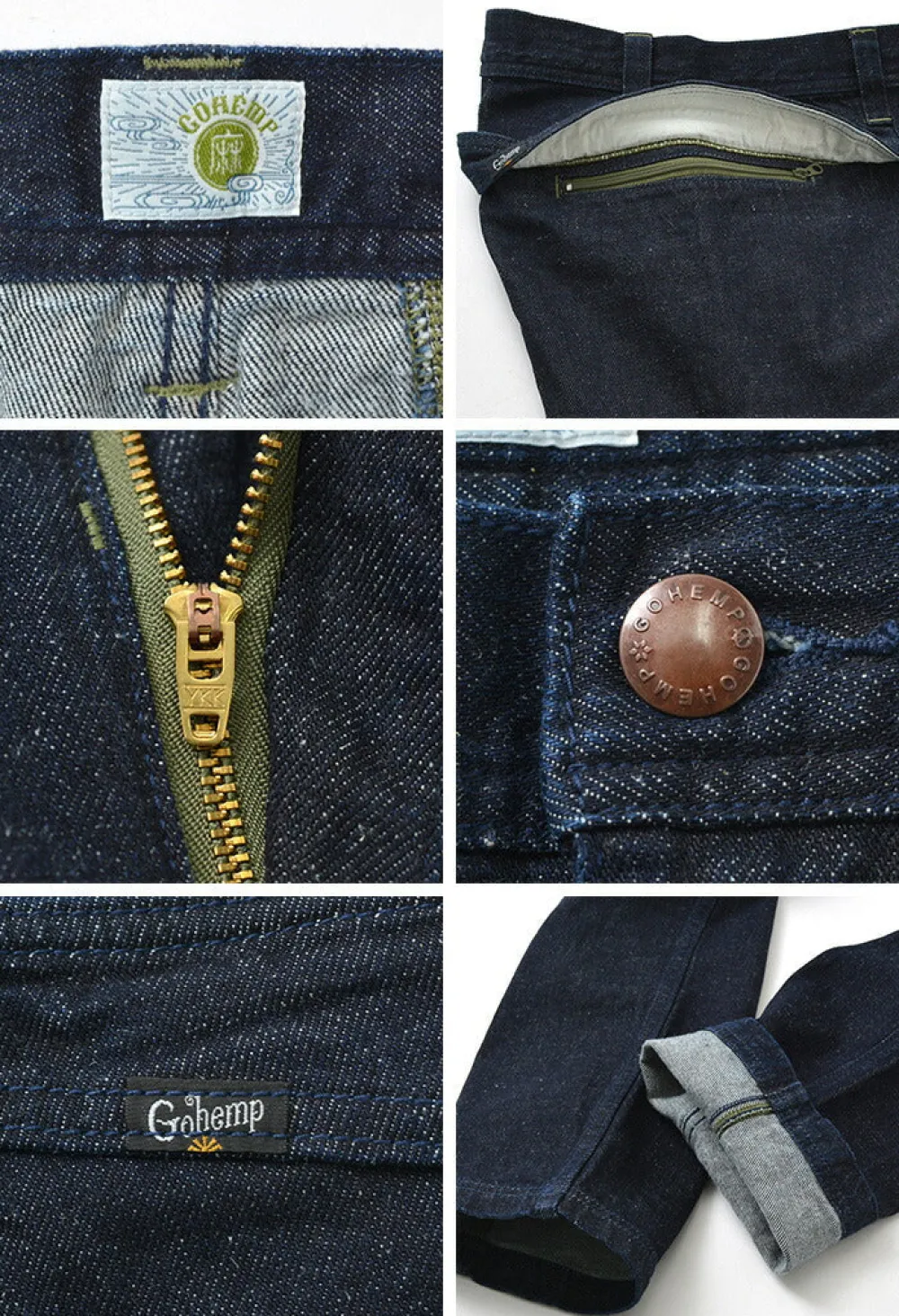 GOHEMP Jeans^/ Vendor Tapered Slim Pants one-wash