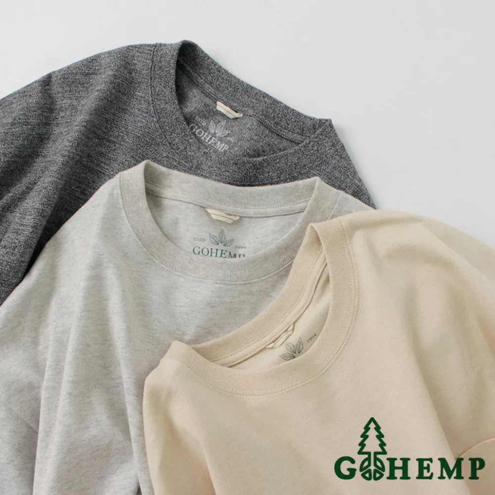 GOHEMP T-Shirts^/ Wide slit T-shirt Heather