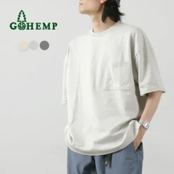 GOHEMP T-Shirts^/ Wide slit T-shirt Heather