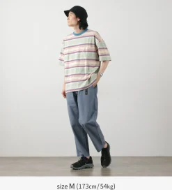 GOHEMP T-Shirts^/ Wide Slit T-Shirt Hemp Leaf Jacquard