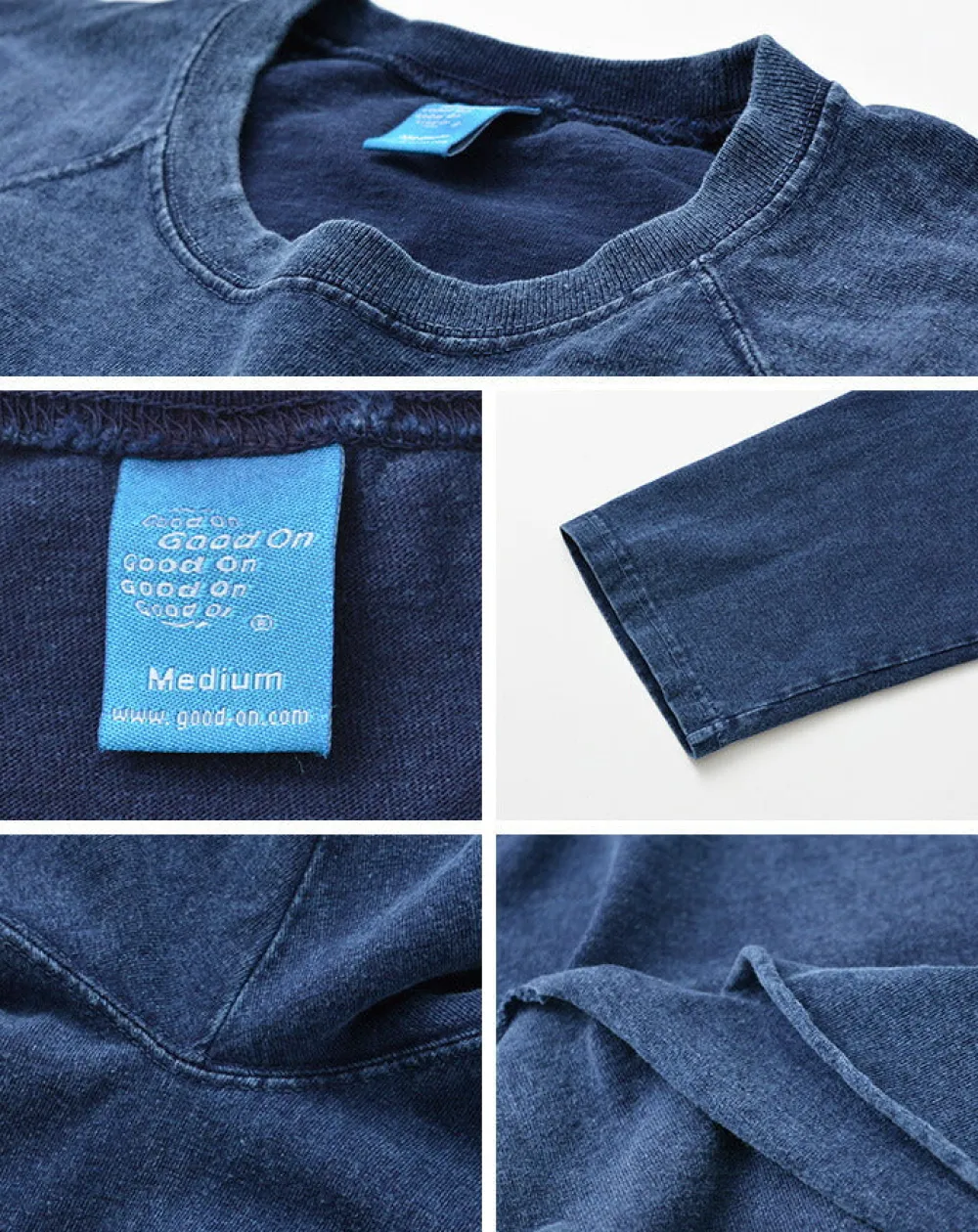 GOOD ON T-Shirts^/ Baseball T-Shirt Raglan / Shave indigo