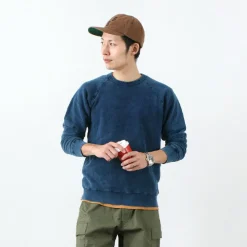 GOOD ON Sweatshirts^/ GOBW101 IS Raglan Crew Sweatshirt indigo
