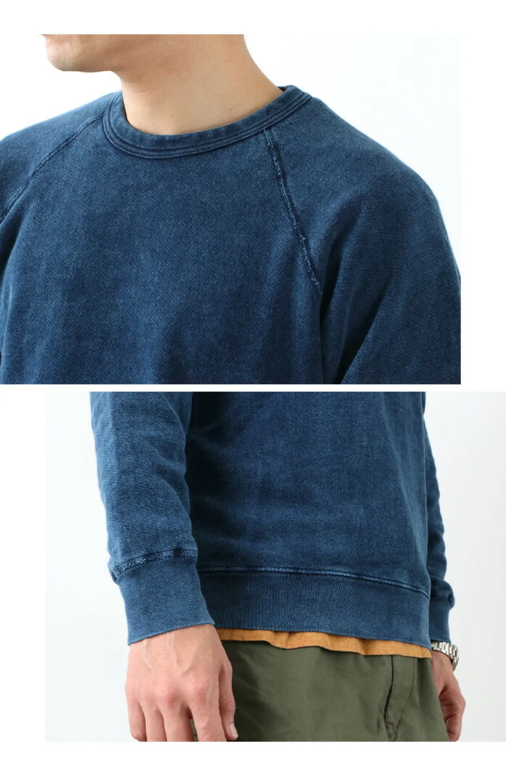GOOD ON Sweatshirts^/ GOBW101 IS Raglan Crew Sweatshirt indigo