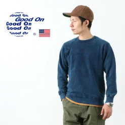 GOOD ON Sweatshirts^/ GOBW101 IS Raglan Crew Sweatshirt indigo