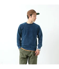 GOOD ON Sweatshirts^/ GOBW101 IS Raglan Crew Sweatshirt indigo