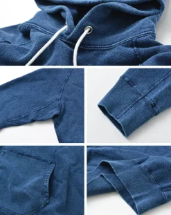 GOOD ON Sweatshirts^/ GOBW1203 IS Raglan Pullover Hooded Sweatshirt indigo