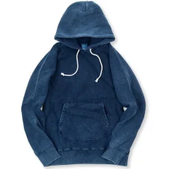 GOOD ON Sweatshirts^/ GOBW1203 IS Raglan Pullover Hooded Sweatshirt indigo