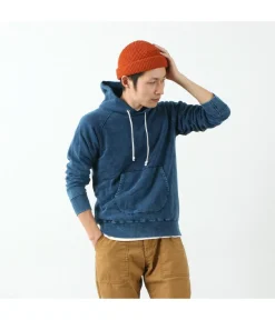 GOOD ON Sweatshirts^/ GOBW1203 IS Raglan Pullover Hooded Sweatshirt indigo